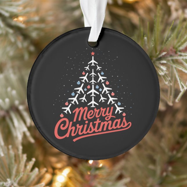 Aeroplane Christmas Tree Pilot Ornament (Tree)