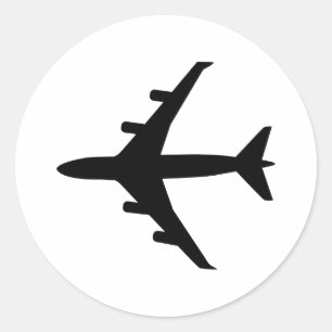 Aeroplane Classic Round Sticker