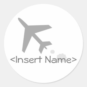 Aeroplane Classic Round Sticker