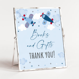 Aeroplane Clouds Books & Gifts Baby Shower Sign