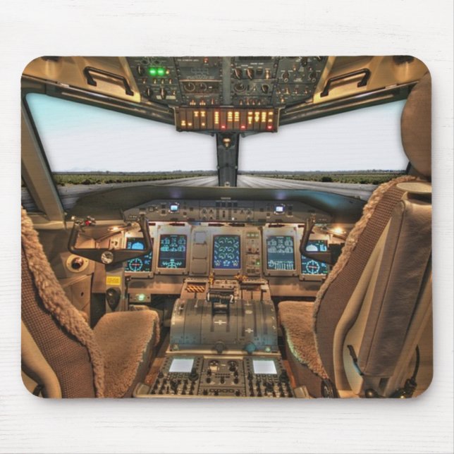 Aeroplane Cockpit Mouse Pad (Front)