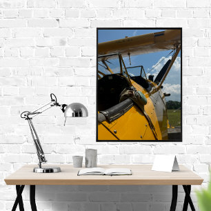 Aeroplane cockpit photo,Cool Aviation Pilot Dad Poster