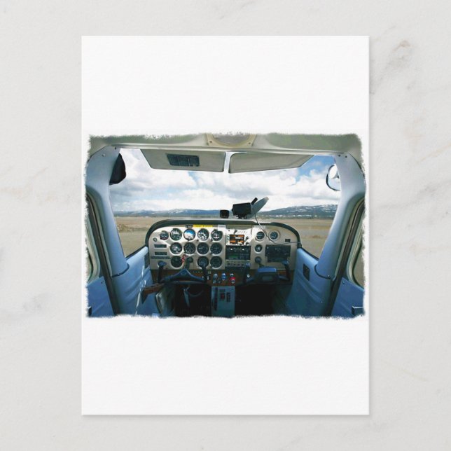 Aeroplane Cockpit Postcard (Front)