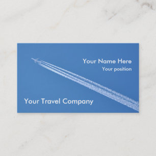 Aeroplane contrails business card