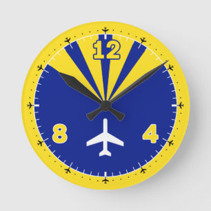Aeroplane Design Round Clock