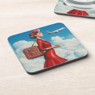 Aeroplane & Elegant Lady Coasters