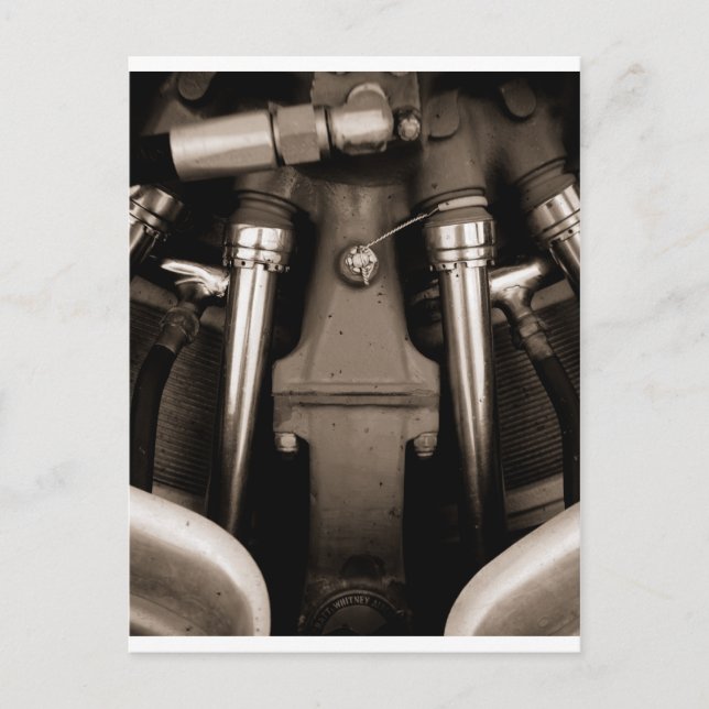Aeroplane engine postcard (Front)