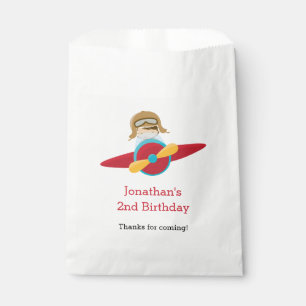 Aeroplane Favour Bags with Pilot Personalised
