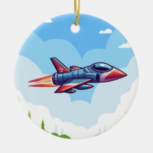 aeroplane/fighter jet ceramic ornament