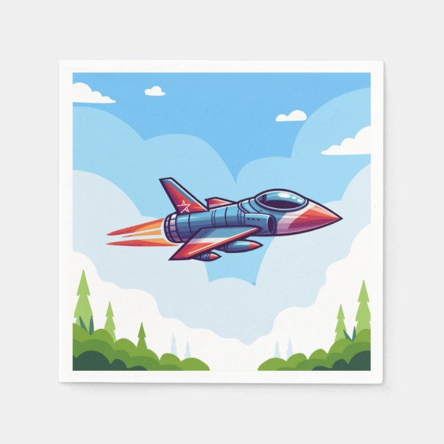 aeroplane/fighter jet napkin (Front)