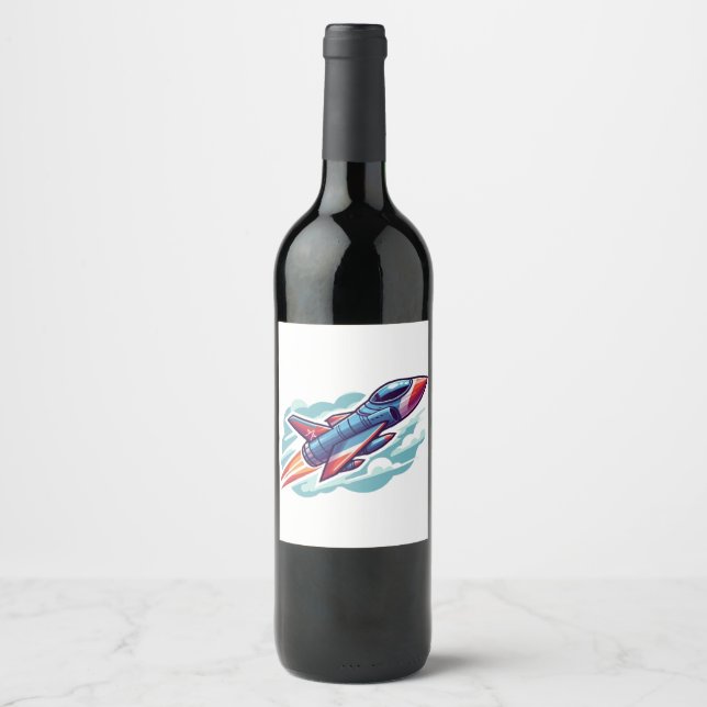 aeroplane/fighter jet wine label (Front)