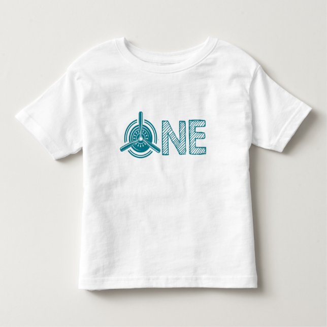 Aeroplane First Birthday Party Toddler T-Shirt (Front)