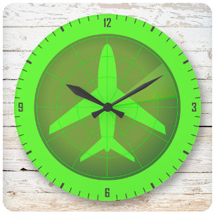 Aeroplane Flight Radar Airport Aviation Jet Plane Large Clock