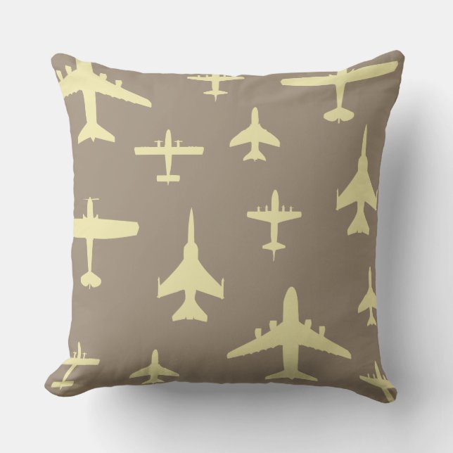 Aeroplane Fly Past Love Flying Pilot Cushion (Front)