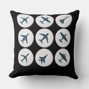 Aeroplane Flying Pilot Birthday Gift Idea Mum Dad Cushion