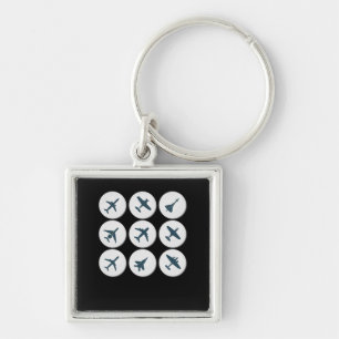 Aeroplane Flying Pilot Birthday Gift Idea Mum Dad Key Ring