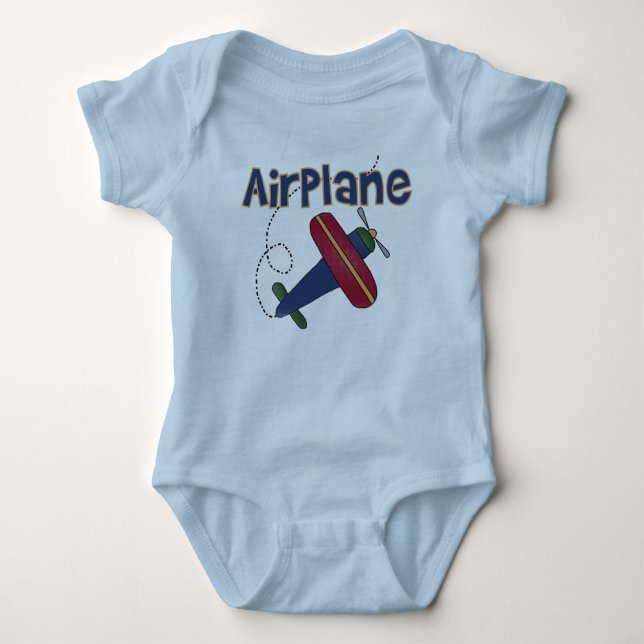 Aeroplane Flying Plane Baby Bodysuit (Front)