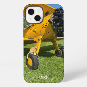 Aeroplane Funny Cat Photo Aviation Pilot Custom iPhone 13 Case