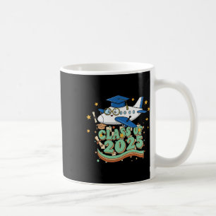 Aeroplane Graduate Cl Of 2025 Kids Mens Womens Gra Coffee Mug