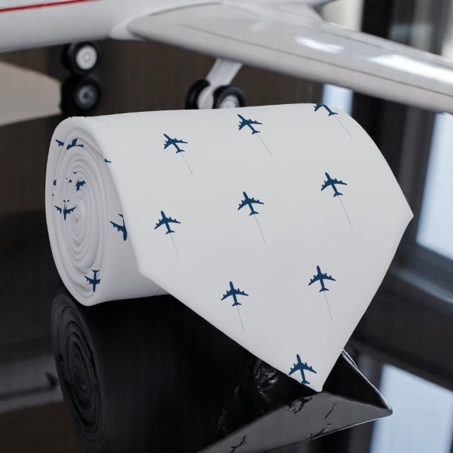 Aeroplane Grey Tie with Planes Pattern (Creator Uploaded)