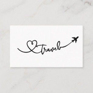 Aeroplane Heart Travel Business Card