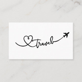 Aeroplane Heart Travel Business Card