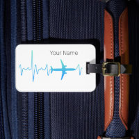 Aeroplane Heartbeat Retro Pilot Vintage Frequency