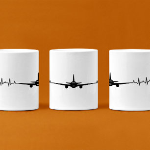 Aeroplane Heartbit Coffee Mug