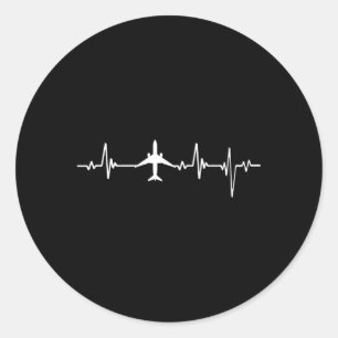 Aeroplane Hebeat Flying Aviator Classic Round Sticker