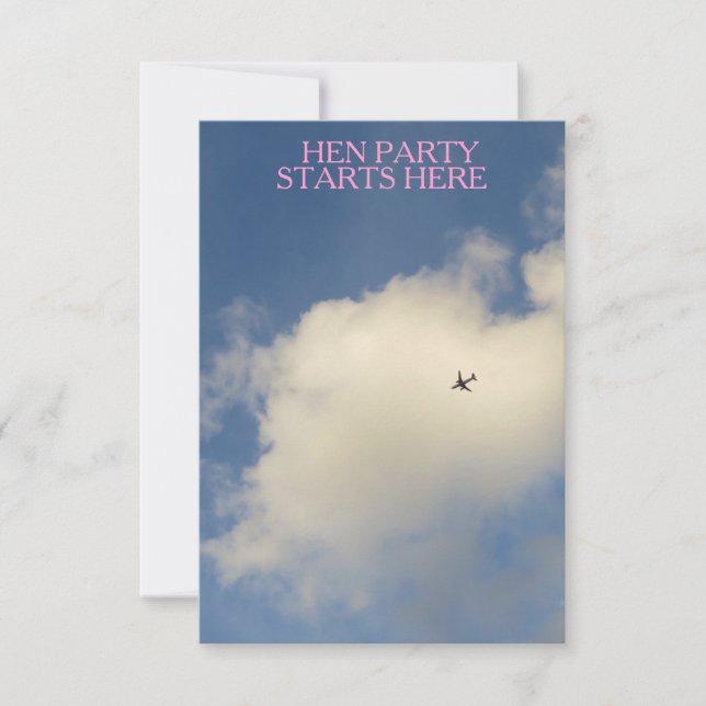 Aeroplane in the Sky Invitation (Front)