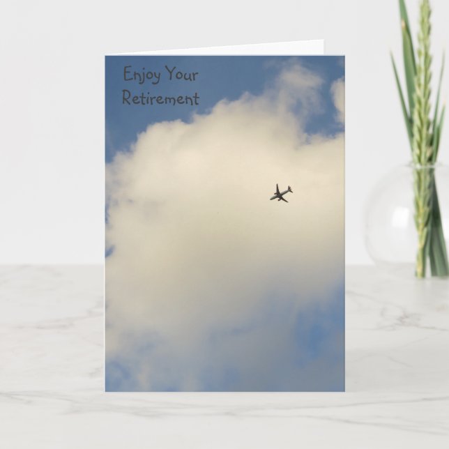 Aeroplane in the Sky Retirement Card (Front)