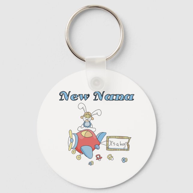 Aeroplane It's a Boy New Nana Key Ring (Front)