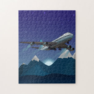 Aeroplane. Jumbo jet. Jigsaw Puzzle
