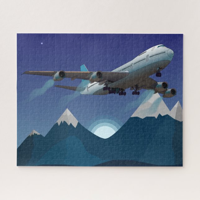 Aeroplane. Jumbo jet. Jigsaw Puzzle (Horizontal)