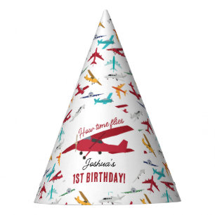 Aeroplane Kids 1st Birthday Party Time Flies Party Hat