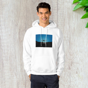 Aeroplane Landing Silhouette at Night Hoodie
