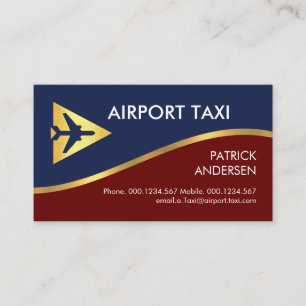 Aeroplane Liftoff Runway Airport Taxi Business Card