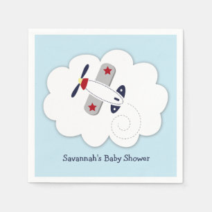 Aeroplane Little Aviator Custom Party Napkin