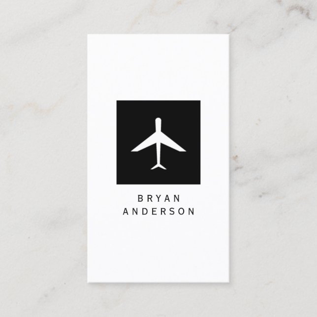 Aeroplane Logo Business Card (Front)