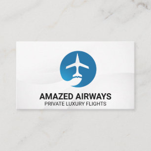 Aeroplane Logo Flights Business Card