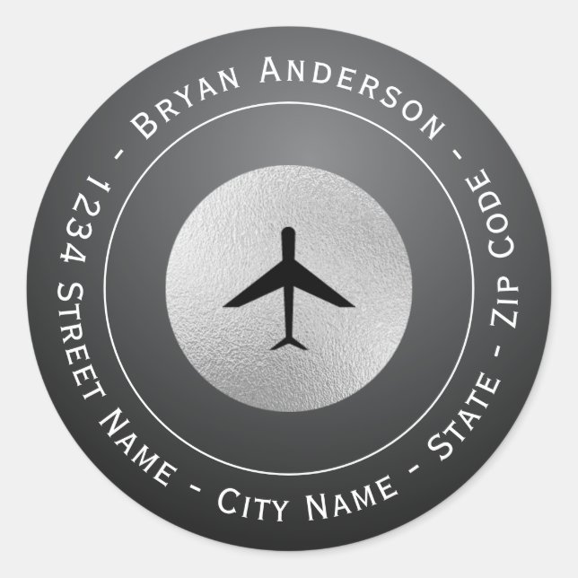 Aeroplane Logo Return Address Label (Front)