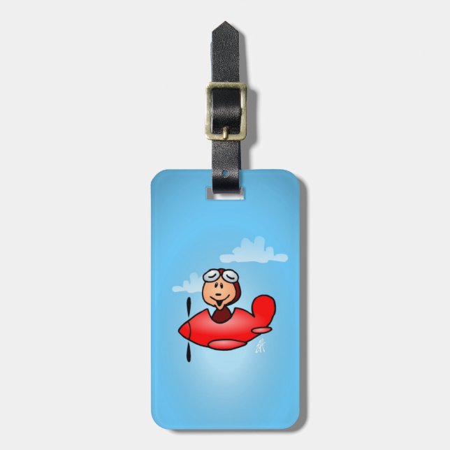 Aeroplane Luggage Tag (Front Vertical)