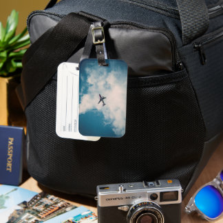 aeroplane luggage tag