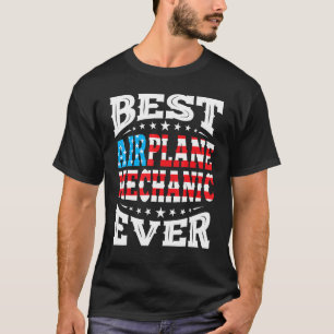 Aeroplane Mechanic 4th Fourth Of July Usa American T-Shirt