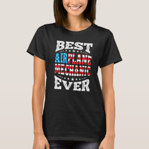 Aeroplane Mechanic 4th Fourth Of July Usa American T-Shirt