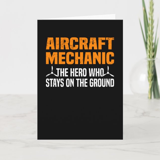 Aeroplane Mechanic Aircraft Engineer Engineer Card (Front)