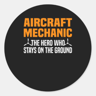 Aeroplane Mechanic Aircraft Engineer Engineer Classic Round Sticker