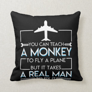 Aeroplane Mechanic Plane Takes Real Man Fix Cushion