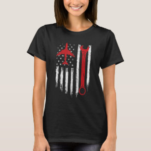 Aeroplane Mechanic Tools Aviation Technician Plan T-Shirt