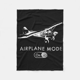 Aeroplane Mode On Pilot Super Bush Cub  Fleece Blanket